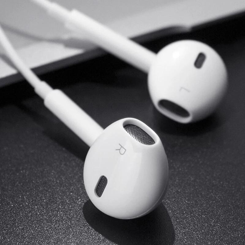 Casti audio cu microfon lightning white pentru iphone 7/8/xs